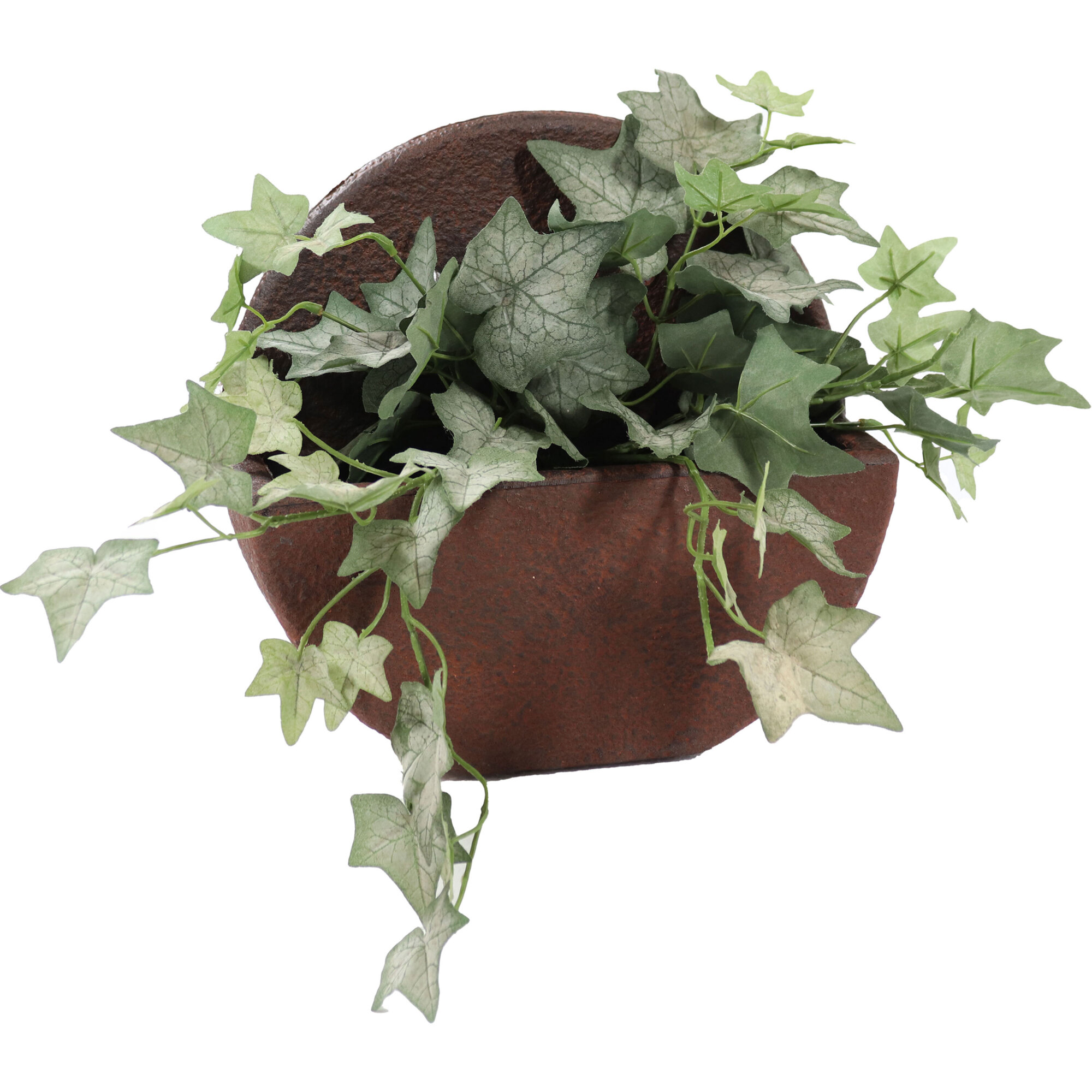 Sunnydaze Decor, Round Wall Planter 12in. Dark Brown, Material Resin, Model# DG-915